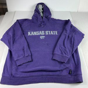 Y2K Nike Kansas State Wildcat Center Swoosh Sweatshirt Large Purple Faded Hoodie